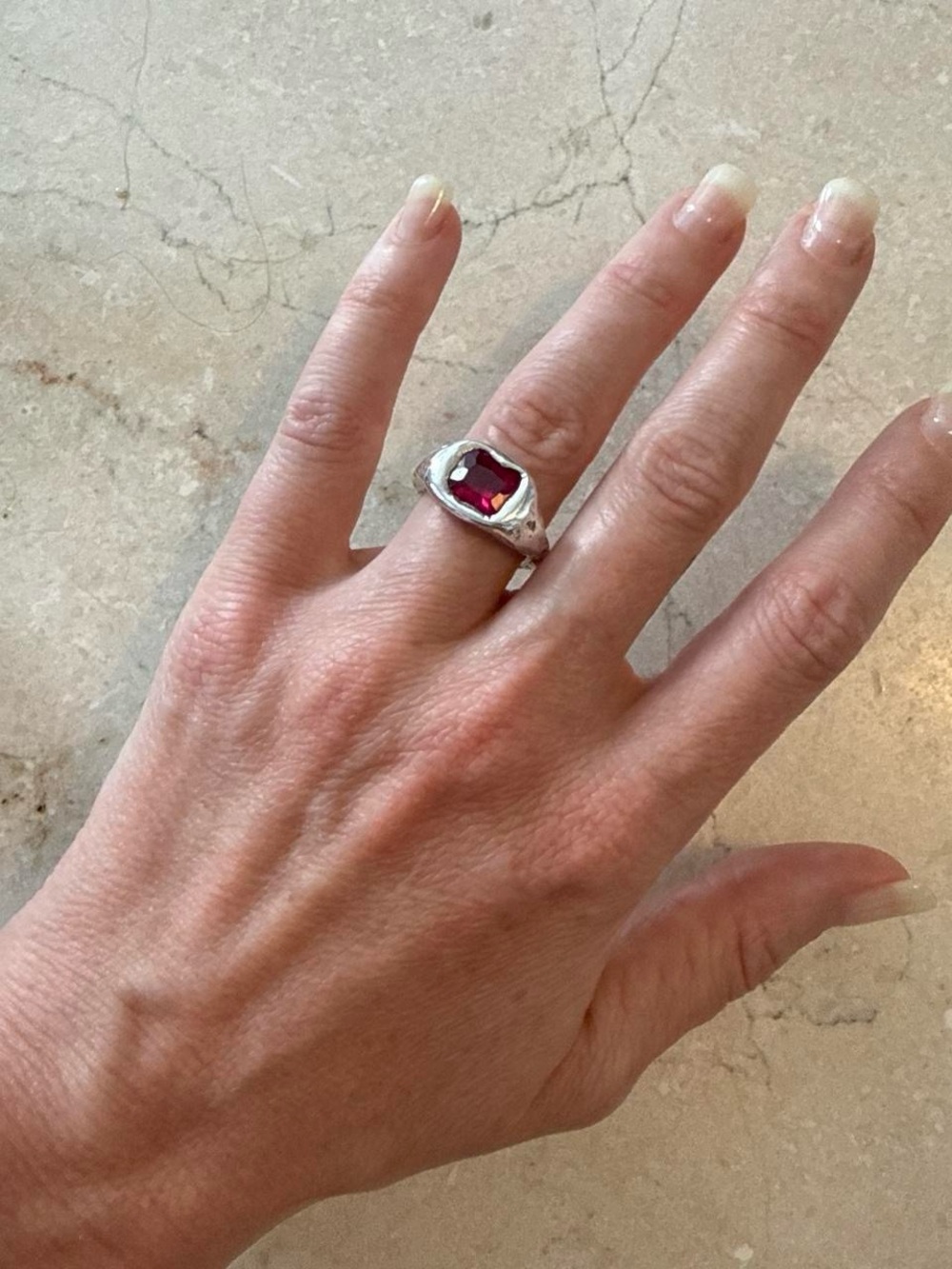 Sterling Silver Ruby Ring